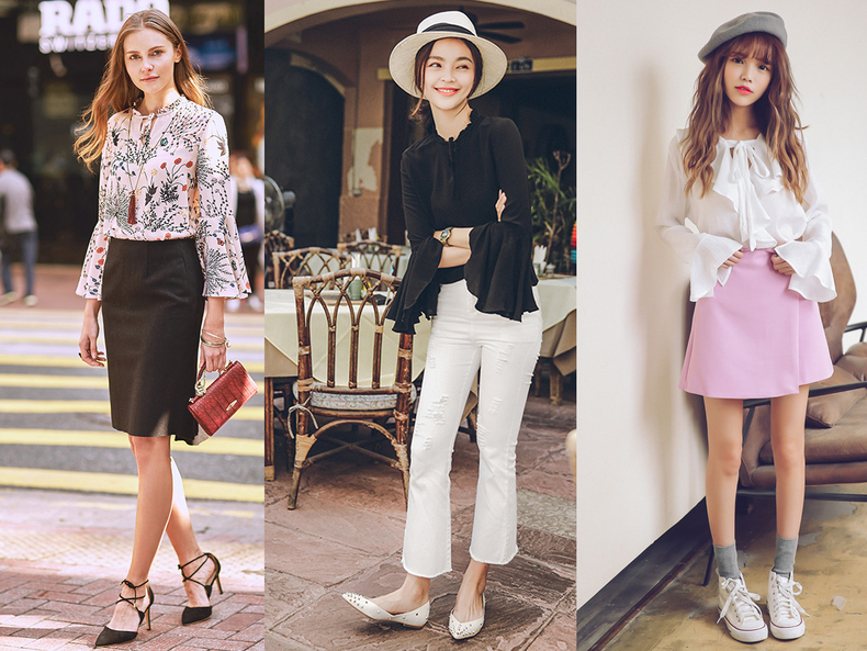 不用减膘，复古喇叭袖让你仙美又显瘦！