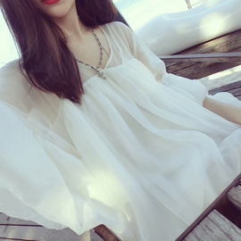 不用减膘，复古喇叭袖让你仙美又显瘦！