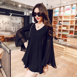 不用减膘，复古喇叭袖让你仙美又显瘦！